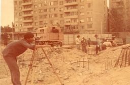 Строительство жилых домов в Астрахани. 1980-е гг.