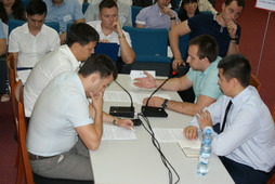 Сергей Зубов, Денис Стальной, Егор Рубан,Жан Балбаев (слева направо)