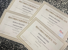 Сертификаты за установленные мировые рекорды