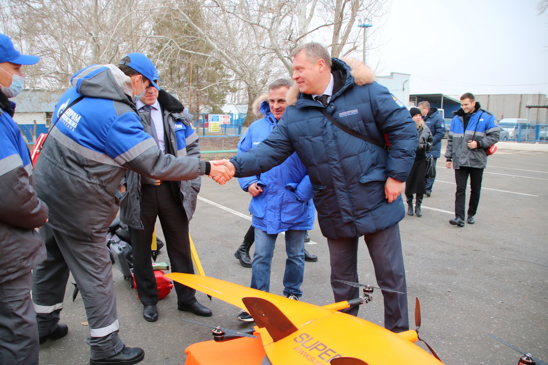 Губернатор Игорь Бабушкин высоко оценил возможности беспилотного летательного комплекса Supercam SX 350, поступившего в этом году в распоряжение Службы главного маркшейдера ООО «Газпром добыча Астрахань»