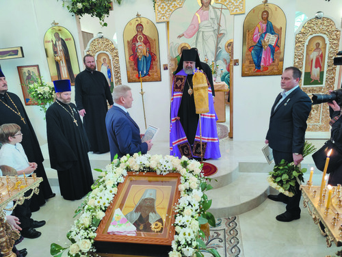 Награждение медалью Сочинской епархии «Апостола Симона Кананита» III степени представителей ООО «Газпром добыча Астрахань»