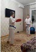 Юсуп и Юнус Гаджиевыы тренируются в спарринге