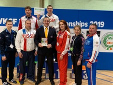 Команда России на чемпионате мира по гиревому спорту в Дублине (Ирландия)